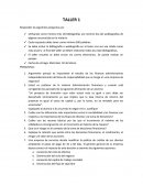 TEMA: EVALUACIÓN GESTION FINANCIERA O TALLER 1.