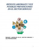 RIESGOS LABORALES Y SUS POSIBLES PREVENCIONES EN EL SECTOR SERVICIO.