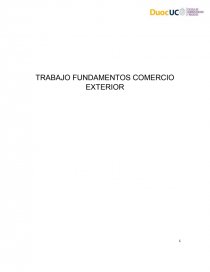 TRABAJO FUNDAMENTOS COMERCIO EXTERIOR. Página 1