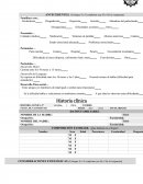 Historia clinica. ANTECEDENTES. (Coloque S o N conforme sea Sí o No la respuesta)