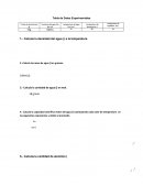 Calcula la capacidad calorífica molar del agua () sustituyendo cada valor de temperatura en las siguientes expresiones y obtén el promedio