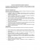 POLÍTICA DE PREVENCIÓN DE RIESGOS LABORALES.