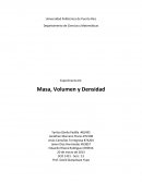 Experimento - Masa, volumen y densidad