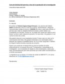 Carta de Solicitud del permiso y Acta de la aprobación de la Investigación
