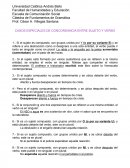 CASOS ESPECIALES DE CONCORDANCIA ENTRE SUJETO Y VERBO