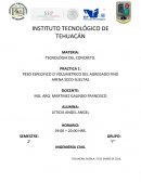 PESO ESPECIFICO O VOLUMETRICO DEL AGREGADO FINO ARENA SECO-SUELTO