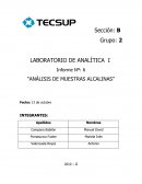 Análisis de muestras alcalinas