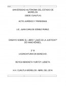 ENSAYO SOBRE EL LIBRO "¿QUÉ ES LA JUSTICIA?" DE HANS KENSEL.