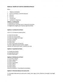 MODULO: DISEÑO DE PLANTAS AGROINDUSTRIALES. Página 1