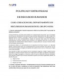 POLÍTICAS Y ESTRATEGIAS DE RECURSOS HUMANOS.