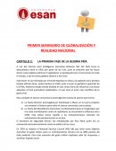 SEMINARIO DE GLOBALIZACIÓN Y REALIDAD NACIONAL.