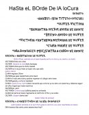 Obra teatral: hasta eL borde de La Locura