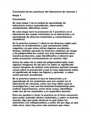 Conclusión personal de laboratorio de ciencias experimentales etapa 1