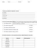 Prueba de matemáticas 5º año