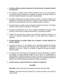 Cuáles conflictos sociales, naturales y de discriminación se pueden observar en la película?