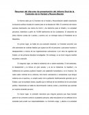Resumen critico del discurso final del comité de la verdad y reconciliación.