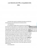 Los derechos del niño y la igualdad entre ellos