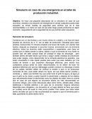 Simulacro en caso de una emergencia en el taller de producción industrial.