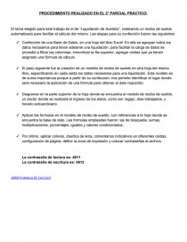 PROCEDIMIENTO REALIZADO EN EL 2° PARCIAL PRÁCTICO. Página 1