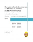 Metodología de la investigación psicológica IV