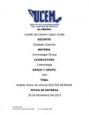 Análisis clínico de criminal DEXTER MORGAN.