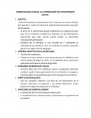 ELEMENTOS QUE AYUDAN A LA INTEGRACIÓN EN LA PSICOTERAPIA GRUPAL.