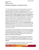 Actividad de aprendizaje 3. Comunicación humana.