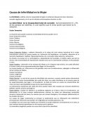 Causas de infertilidad en la mujer