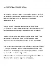 TEMA: PARTICIPACION POLITICA. Página 1