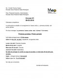 Cronograma de tareas cortas y primeras pruebas del primer periodo