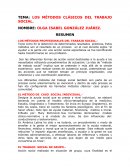 TEMA: LOS MÉTODOS CLÁSICOS DEL TRABAJO SOCIAL.
