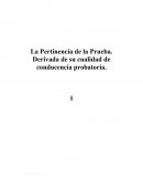 La pertinencia d ela prueba