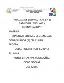 Análisis de las prácticas en el campo de lenguaje y comunicación
