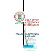 ECUACIONES DIFERENCIALES DE LAGRANGE.