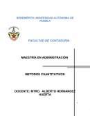 MAESTRÍA EN ADMINISTRACIÓN METODOS CUANTITATIVOS