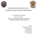 Evidencia 1: Reporte en donde se describen los elementos de la administración estratégica de la cadena de suministro.