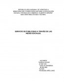 SERVICIO DE PUBLICIDAD A TRAVÉS DE LAS REDES SOCIALES.