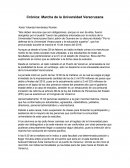 Crónica: Marcha de la Universidad Veracruzana