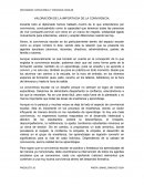 VALORACIÓN DE LA IMPORTACIA DE LA CONVIVENCIA.