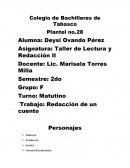 Redacción de un cuento