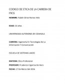 CODIGO DE ETICA DE LA CARRERA DE ITICS