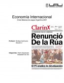 Crisis Balanza de Pagos Argentina 2001 explicacion