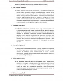 SISTEMAS INTEGRADOS DE GESTION ambiental. Página 1