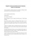Impacto socio-económico de la empresa sobre la naturaleza