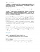 Tema: ¿Qué es un Paradigma?