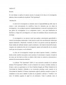 En este trabajo se explica de manera concisa el concepto de la ética en la investigación, además se hace un análisis de la película “The Experiment”.