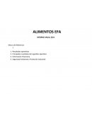 El departamento de Servicios EFA, presenta el tercer informe trimestral.