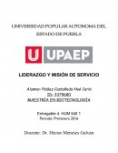 LIDERAZGO Y MISIÓN DE SERVICIO. MAESTRÍA EN BIOTECNOLOGÍA