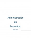 Administración de proyectos. Cronograma de actividades