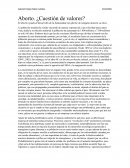 Aborto. ¿Cuestión de valores?